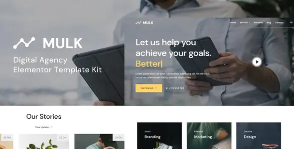 Mulk - Digital Agency Elementor Template Kit