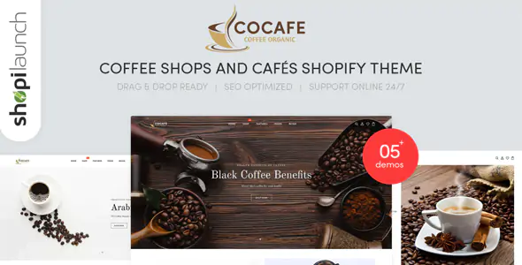 Cocafe - Coffee Shops and Cafés Responsive Shopify Theme