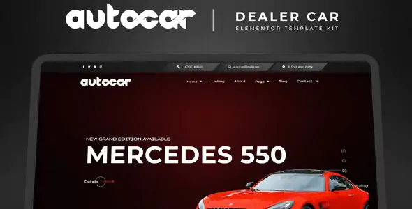 Autocar - Car Dealer Elementor Template Kit