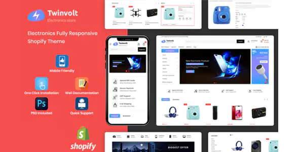 Twinvolt - Electronic Shopify Theme